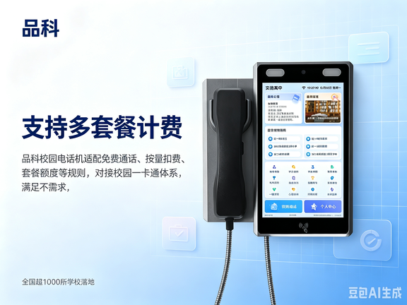 品科校园电话机设备支持哪些扣费与通话套餐模式？